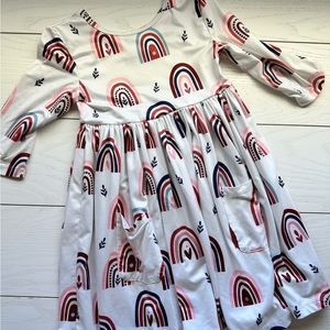 Mila and Rose rainbow girls play dress